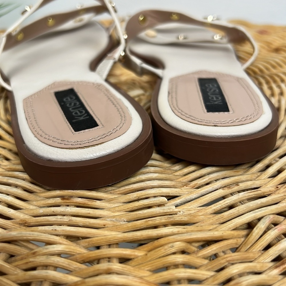 Kensie Sandal Gold Cream Slide Malania 7.5 - Picture 6 of 13